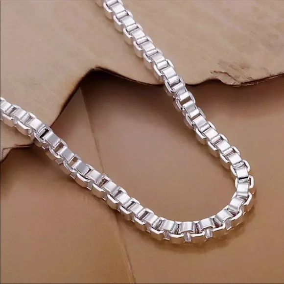 New 925 Silver 4MM Chain Women Men Bracelet - Picture 2 of 4